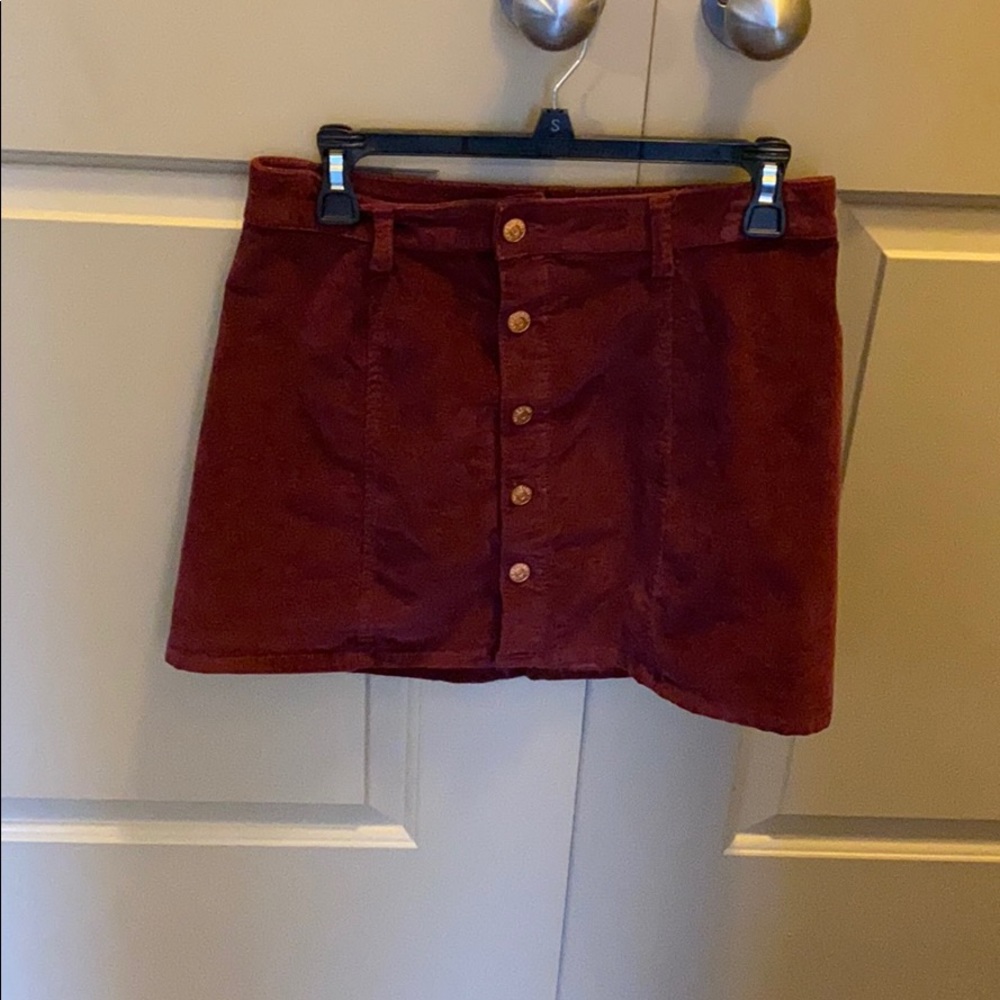 Velvety/ Corduroy Button up skirt